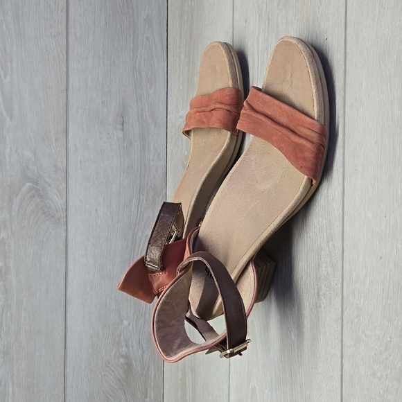 Earth Women IVY Symphony  Ankle Leather Heels Sandals shoes sz 9.5M - Picture 2 of 16